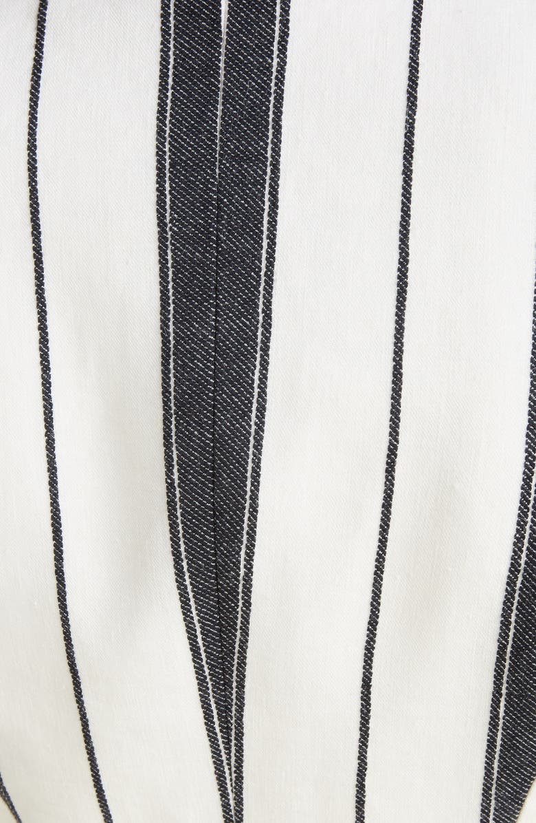 McQueen Alexander McQueen Stripe Linen & Cotton Blazer, Alternate, color,