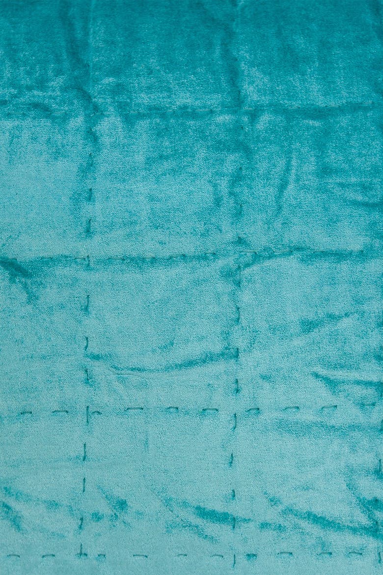 Gorty Transitional Solid Quilted Pillow - 20" x 20" - Aqua, Alternate, color, AQUA