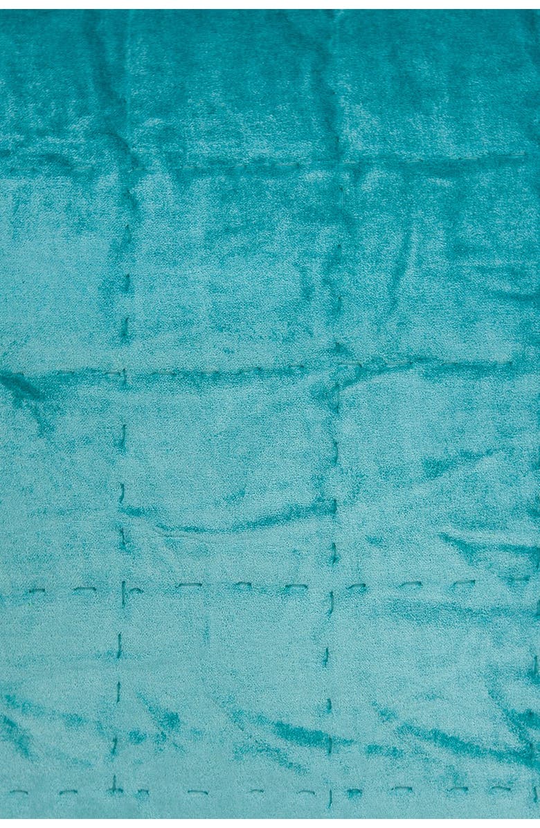 PARKLAND COLLECTION Gorty Transitional Solid Quilted Pillow - 20" x 20" - Aqua, Alternate, color, Aqua