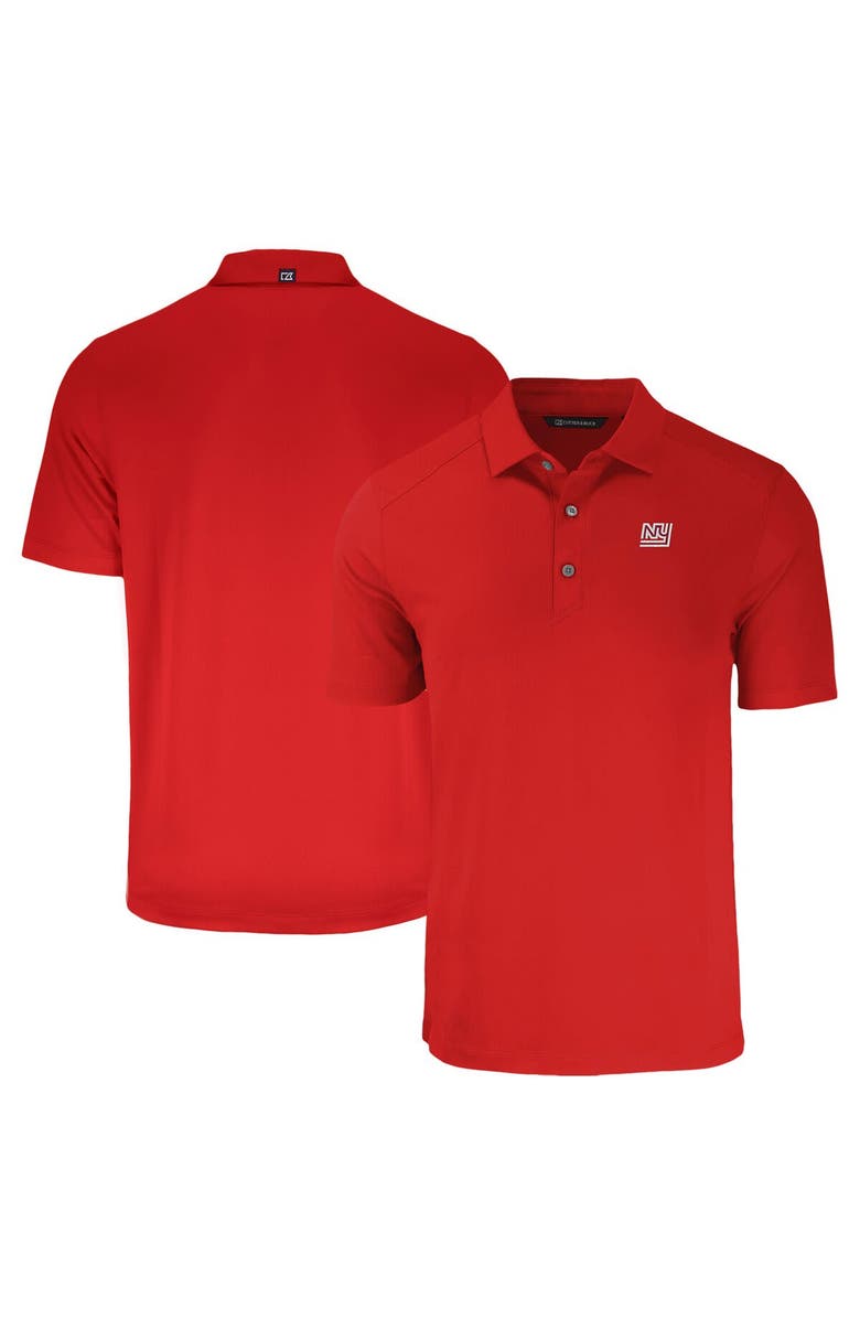 Cutter & Buck Men's Cutter & Buck Red New York Giants Throwback Forge Eco Stretch Recycled Polo, Main, color,