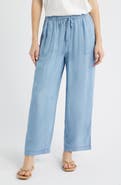 beachlunchlounge Inaya Chambray Drawstring Ankle Pants