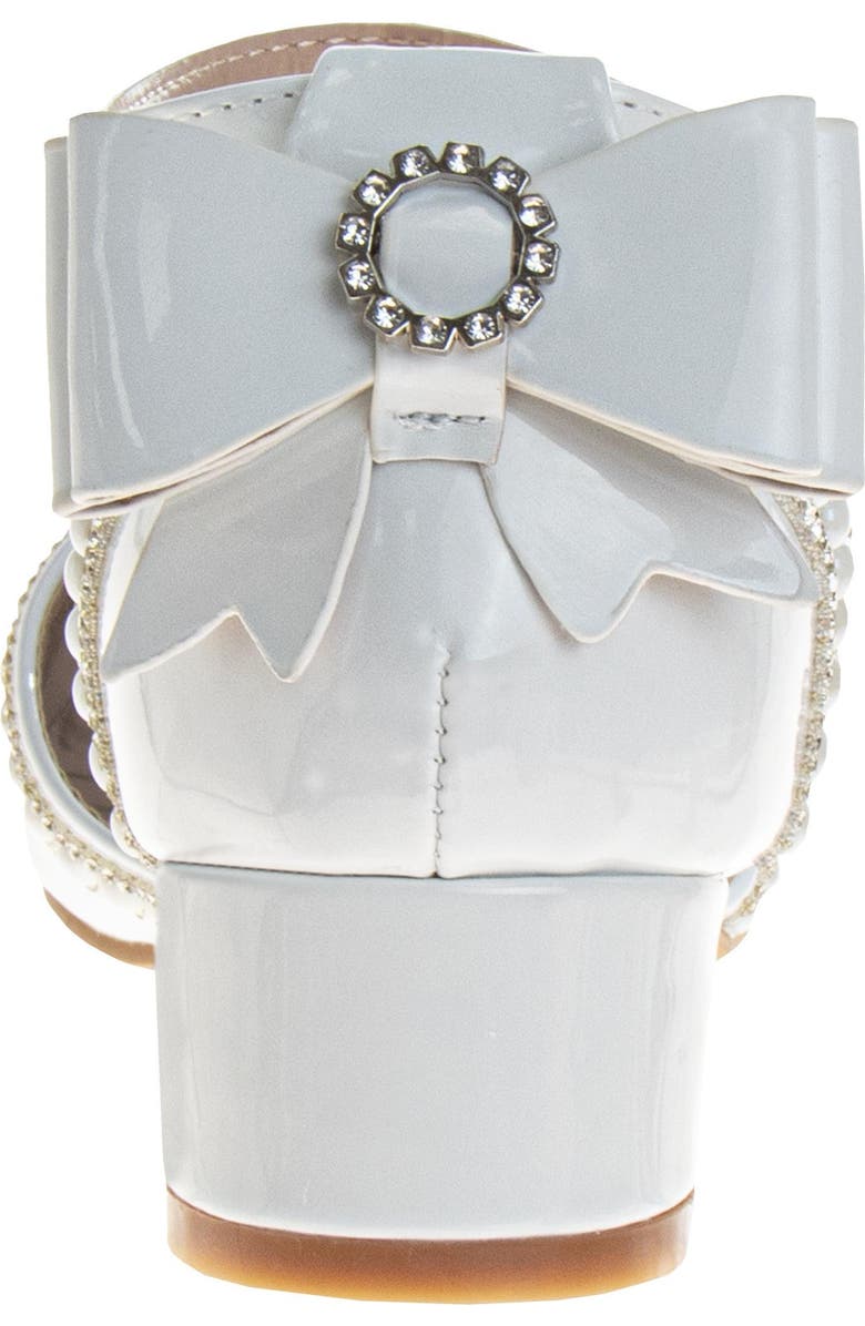 BADGLEY MISCHKA Low Heeled Dress Shoes Girls' Elegant Stylish Formal Wear, Alternate, color, White Patent
