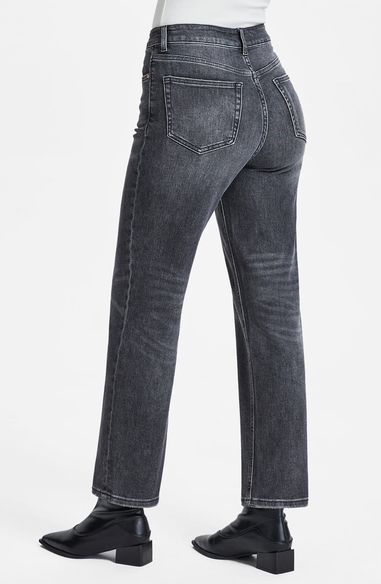 Bayeas High Waist Straight Leg Jeans, Alternate, color, Black Stone