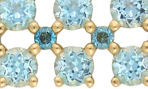 Bony Levy Three-row Blue Topaz Pendant Necklace In Brown