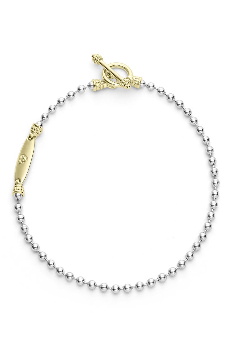 Signature Caviar Ball Chain Bracelet, Alternate, color, GOLD
