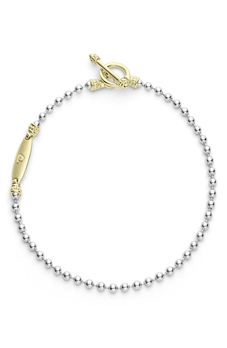 LAGOS Signature Caviar Ball Chain Bracelet, Alternate, color, Gold
