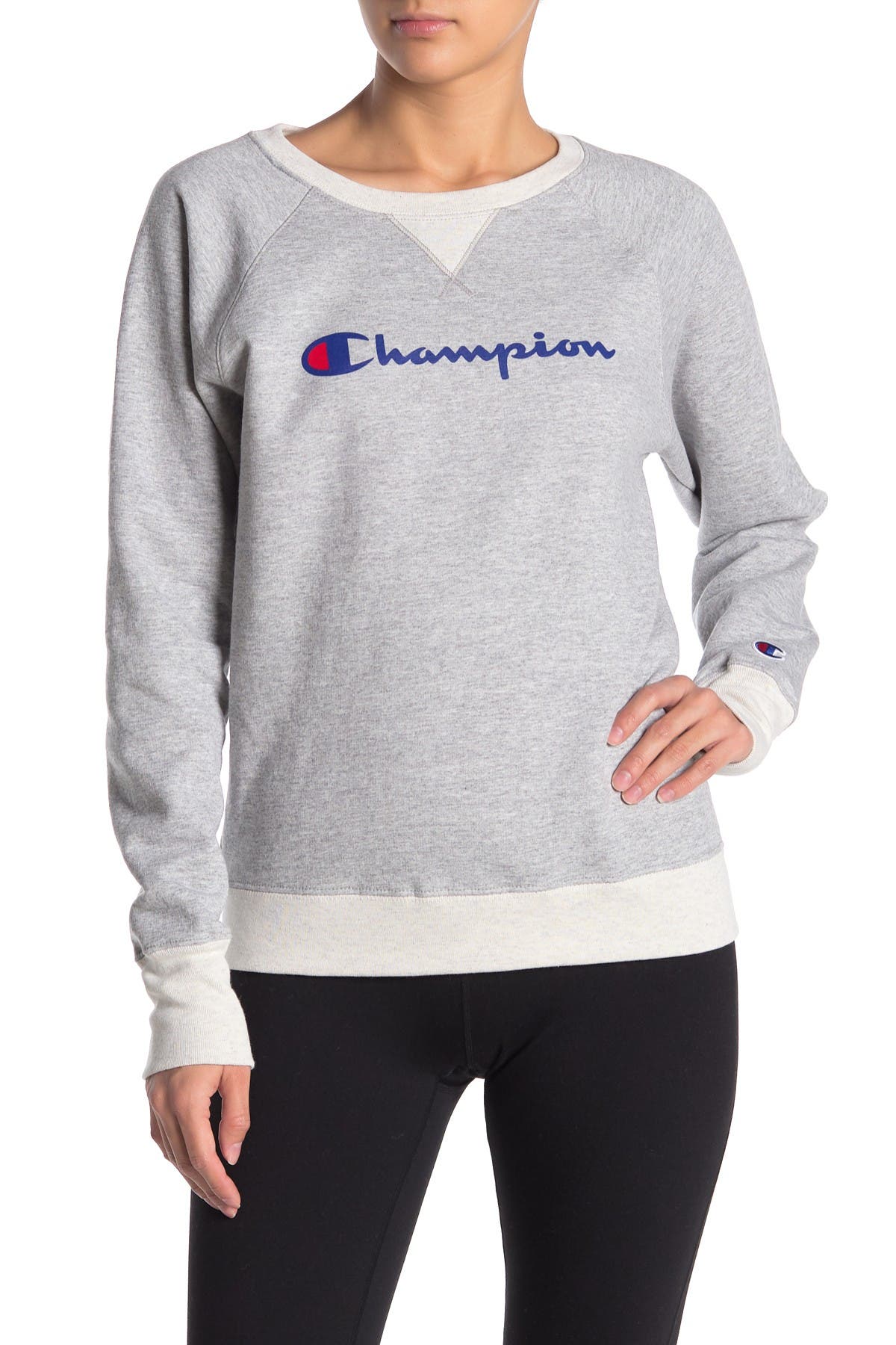 Champion Powerblend Boyfriend Logo Pullover (Women) | Nordstromrack