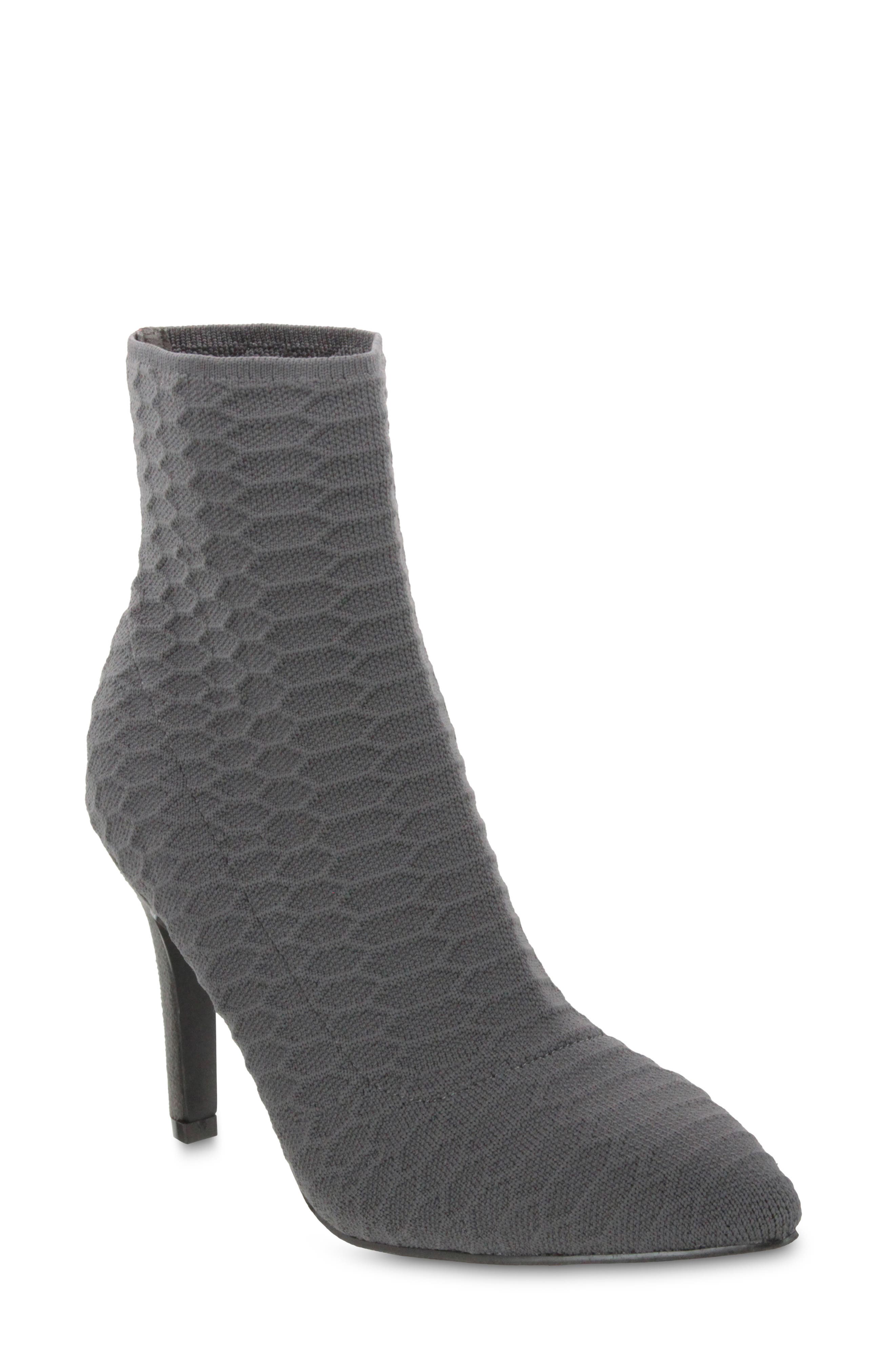 McKinley Knit Bootie, Main, color, CHARCOAL PYTHON