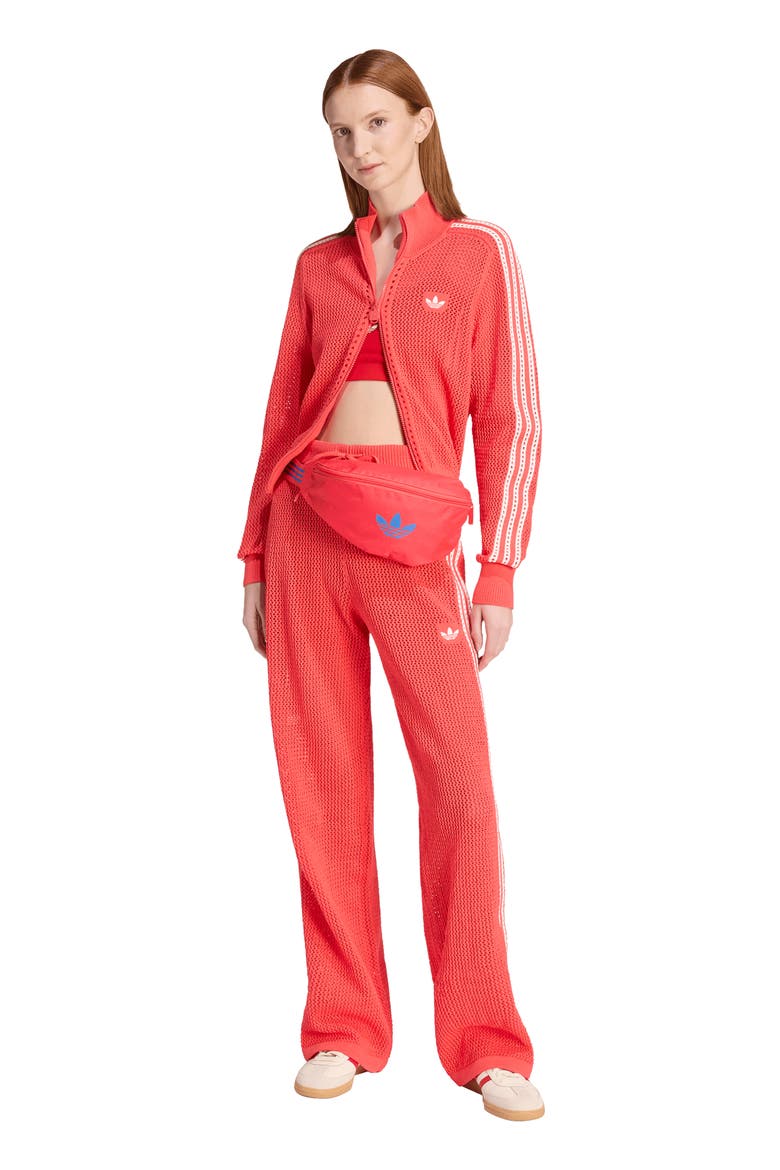 Firebird Open Knit Track Pants, Alternate, color, SEMI LUCID RED