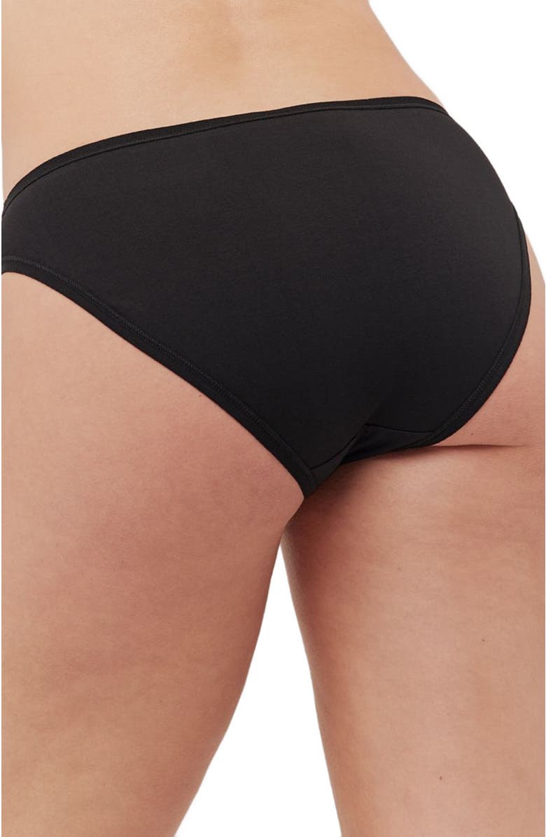 Pact Organic Cotton Everyday Classic Fit Bikini 6-Pack, Alternate, color, Black