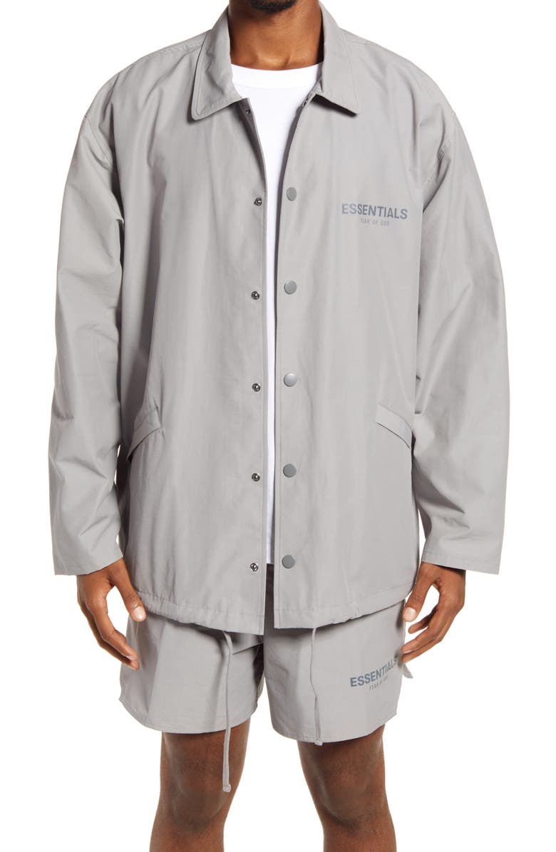 Fear of God Essentials Coach's Jacket, Main, color, 