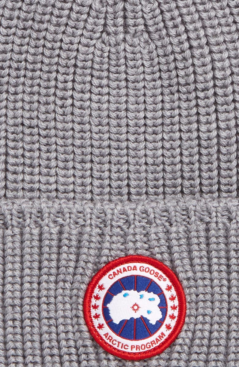 Canada Goose Arctic Disc Ribbed Toque Beanie, Alternate, color, Heather Grey