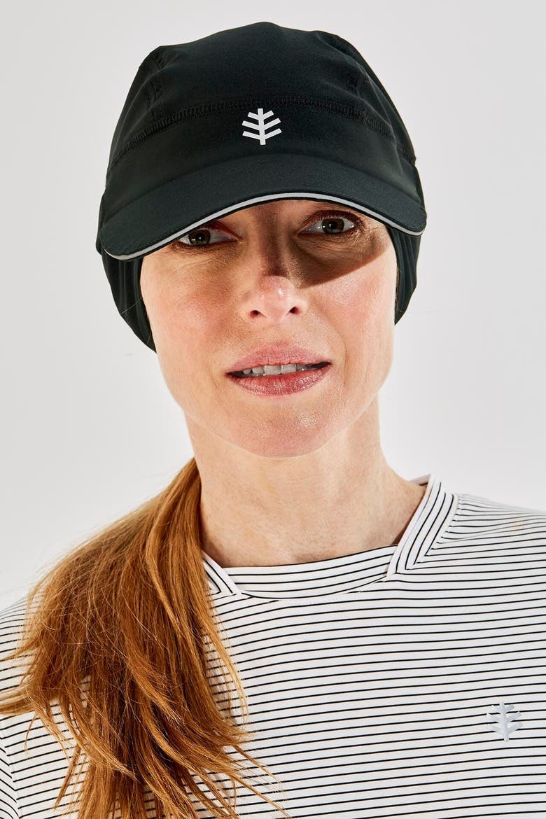 Emmet Fitness Cap with Ear Coverage, UPF 50+ Sun Protection, Alternate, color, Black