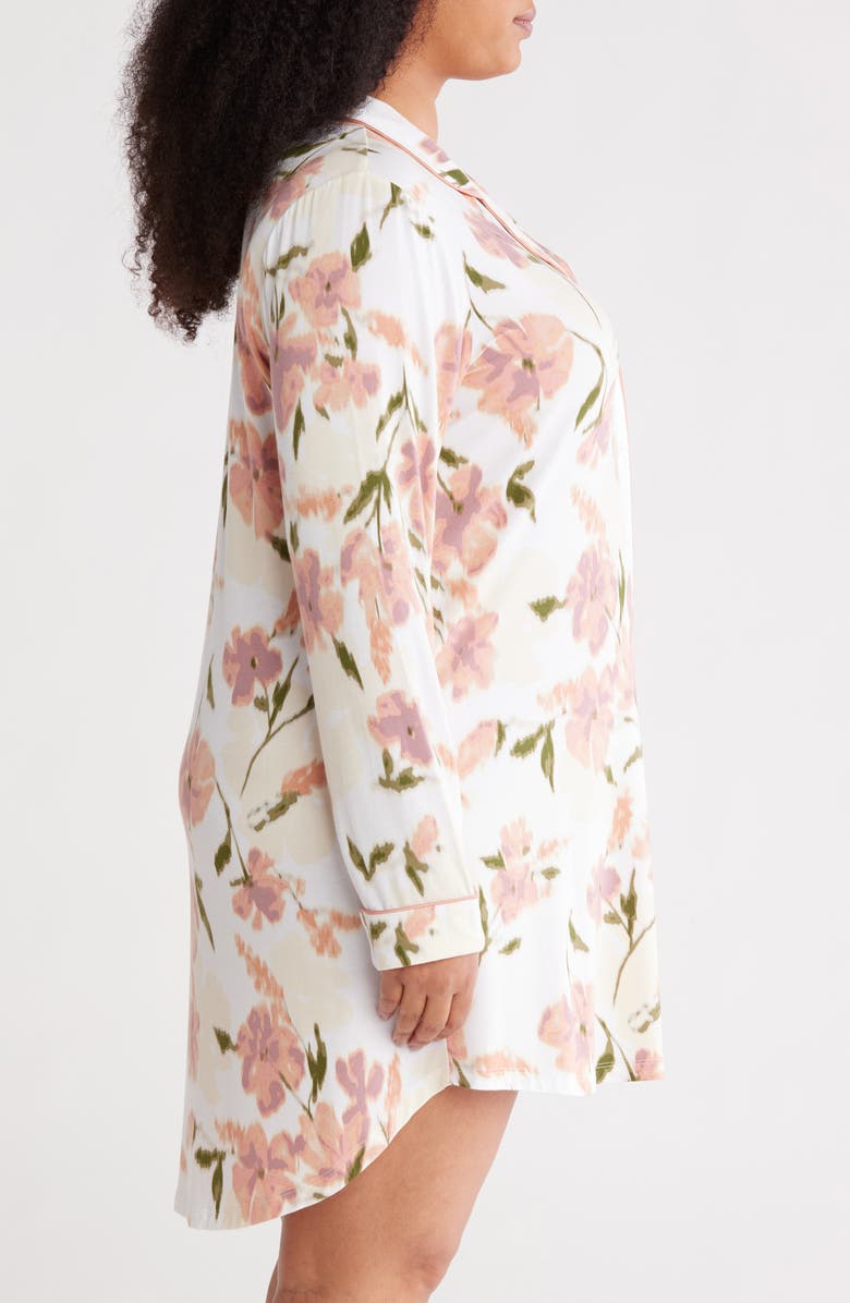 Nordstrom Moonlight Nightshirt, Alternate, color, Pink Glass Ink Poppy