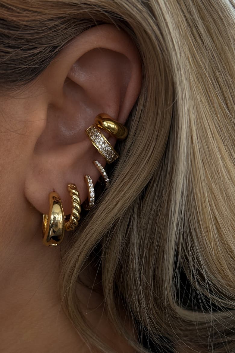 Goldie Earrings, Alternate, color, Gold