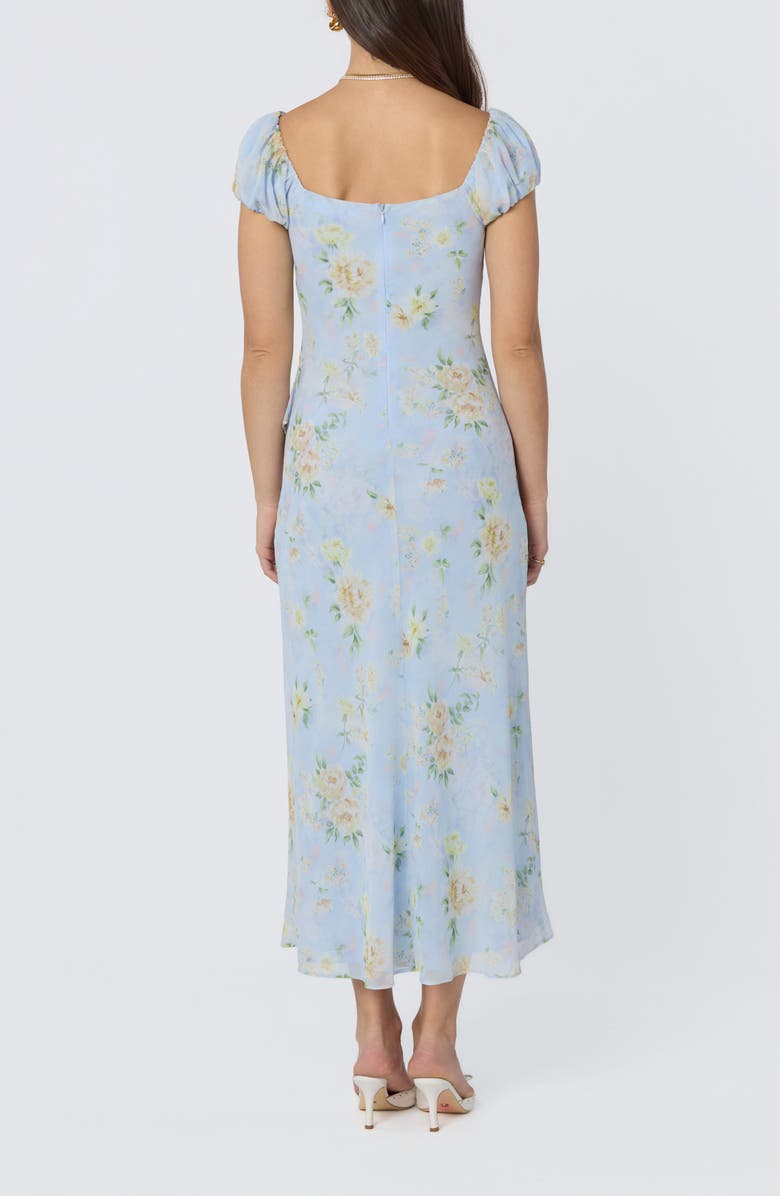 ASTR the Label Florence Floral Ruffle Detail Dress, Alternate, color, Blue Multi Floral