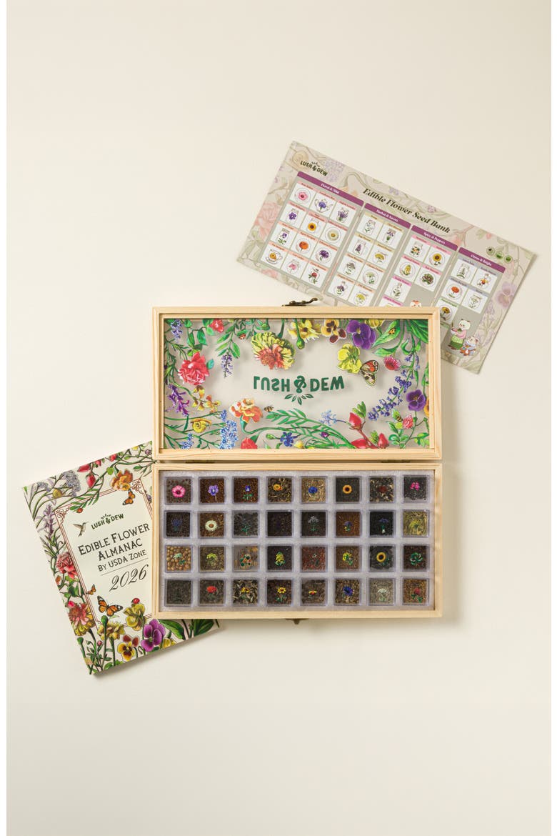 Edible Flower Seed Bank & Almanac Gift Set, Main, color, Multi