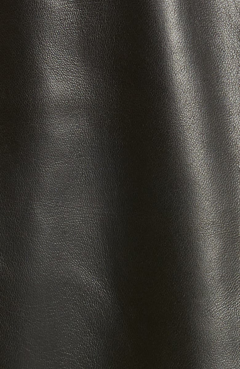 McQueen Alexander McQueen Peplum Leather Biker Jacket, Alternate, color, 