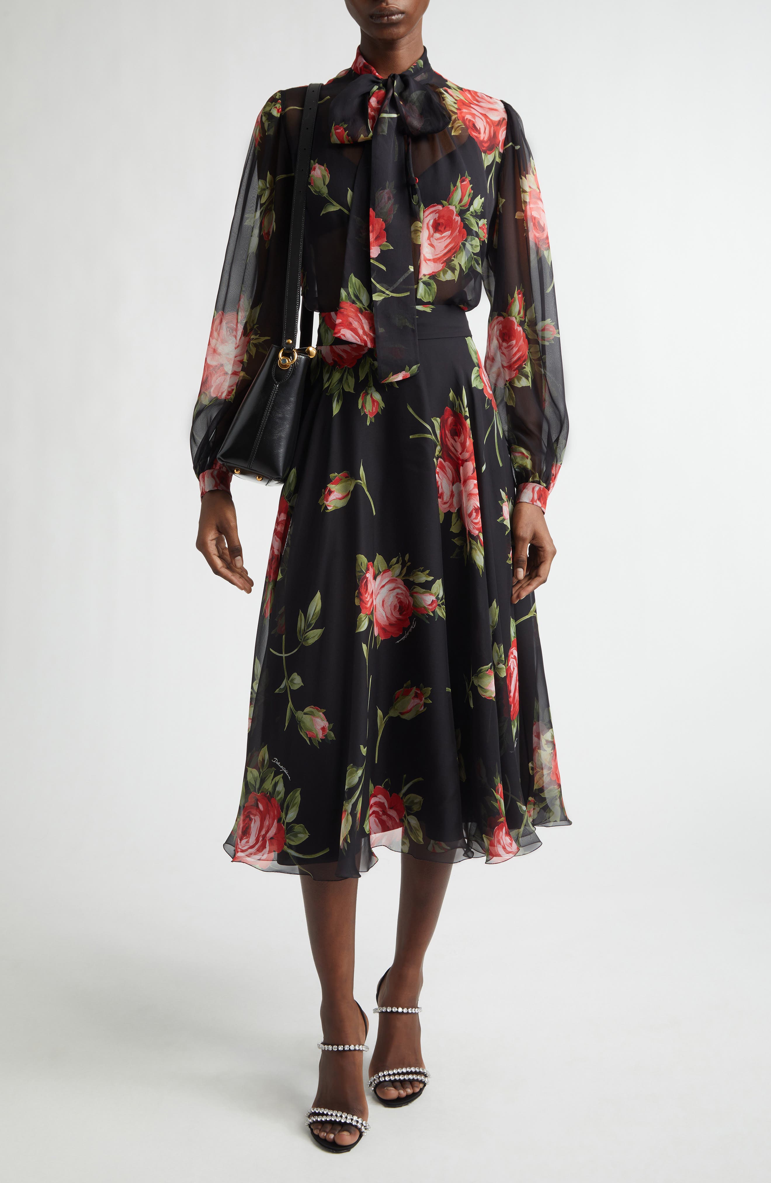 Bouquet Silk Chiffon Top - image 2
