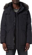 Andrew Marc Tremont Water Resistant Down Quilted Parka with Faux Fur Trim