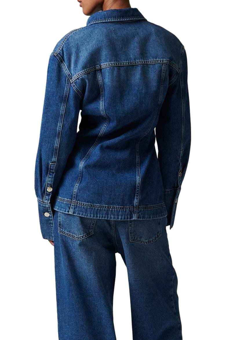 Ludmilla Medium Wash Denim Jacket, Alternate, color, Medium Blue