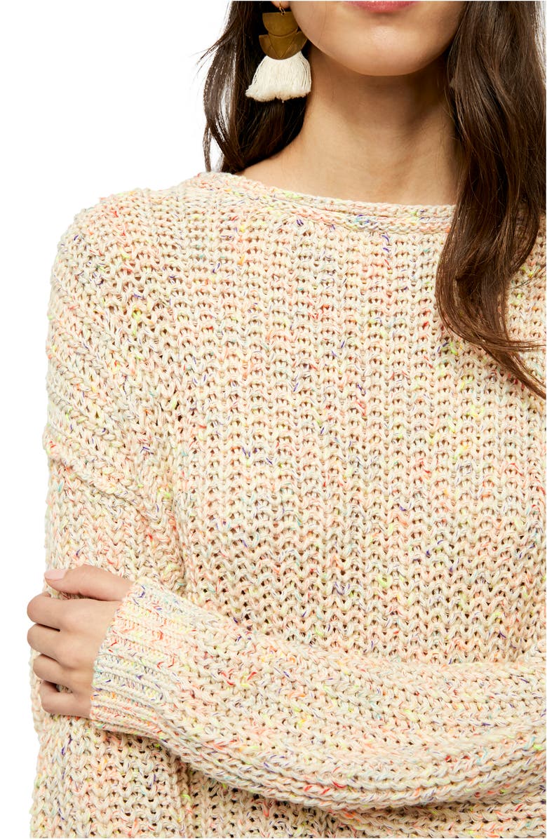 Free People Neon Lights Sweater, Alternate, color, 