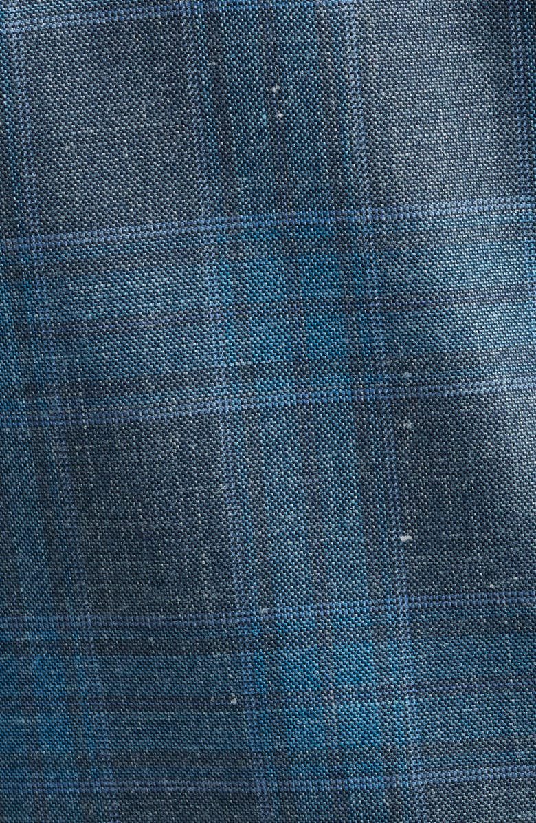 Peter Millar Hyperlight Soft Plaid Wool & Silk Blend Sport Coat, Alternate, color, Green