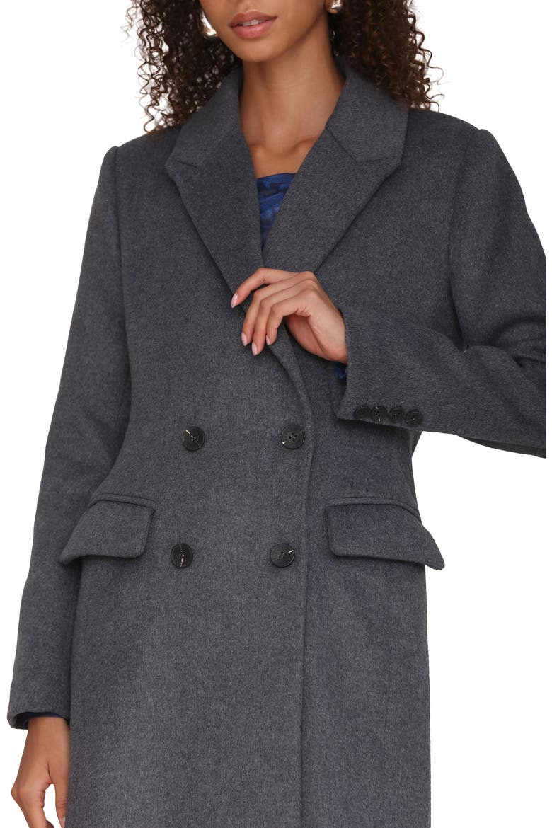 Relaxed Double Breasted Coat, Alternate, color, GREY
