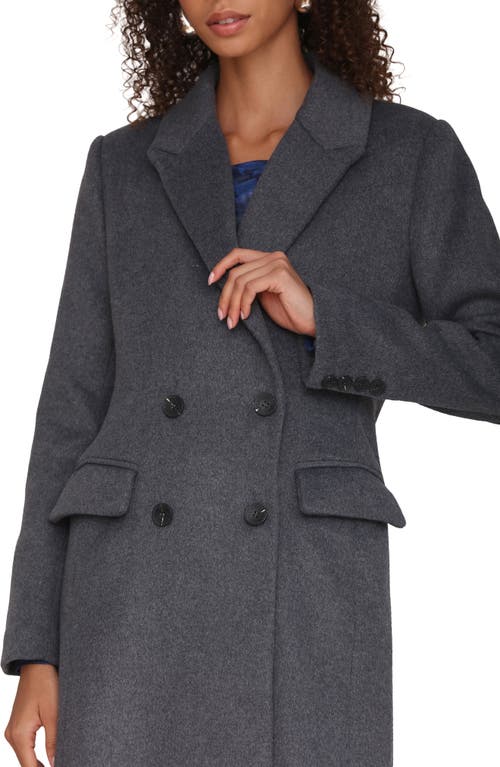 Avec Les Filles Relaxed Double Breasted Coat In Gray