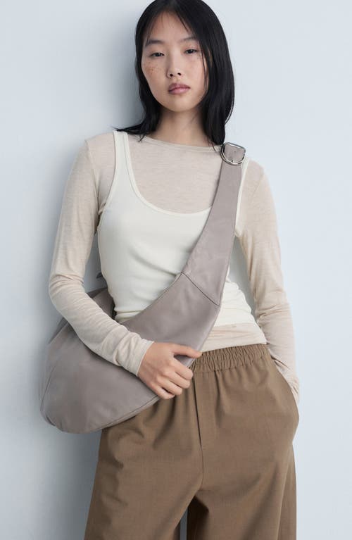 Mango Wide Leg Pull-on Pants In Medium Brown