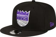 New Era Men's New Era Black Sacramento Kings Official Team Color 9FIFTY Snapback Hat