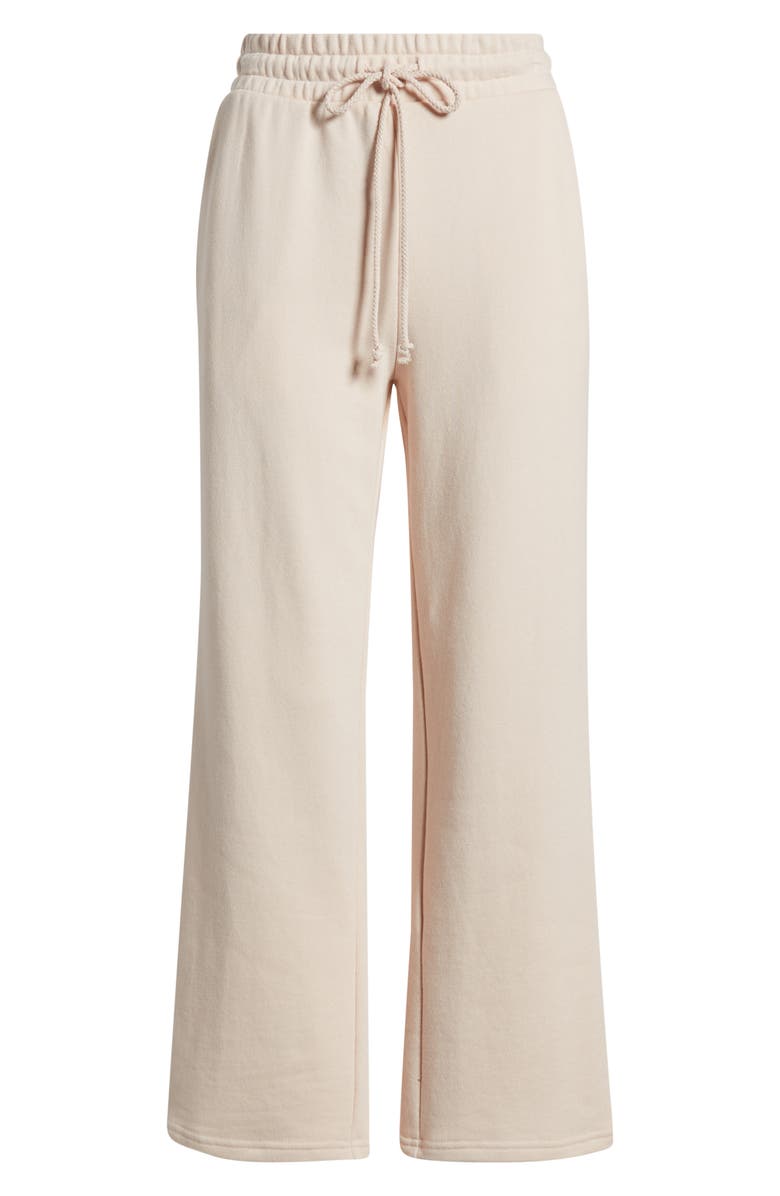 Caslon<sup>®</sup> Cotton Blend French Terry Drawstring Pants, Alternate, color, Beige Shell