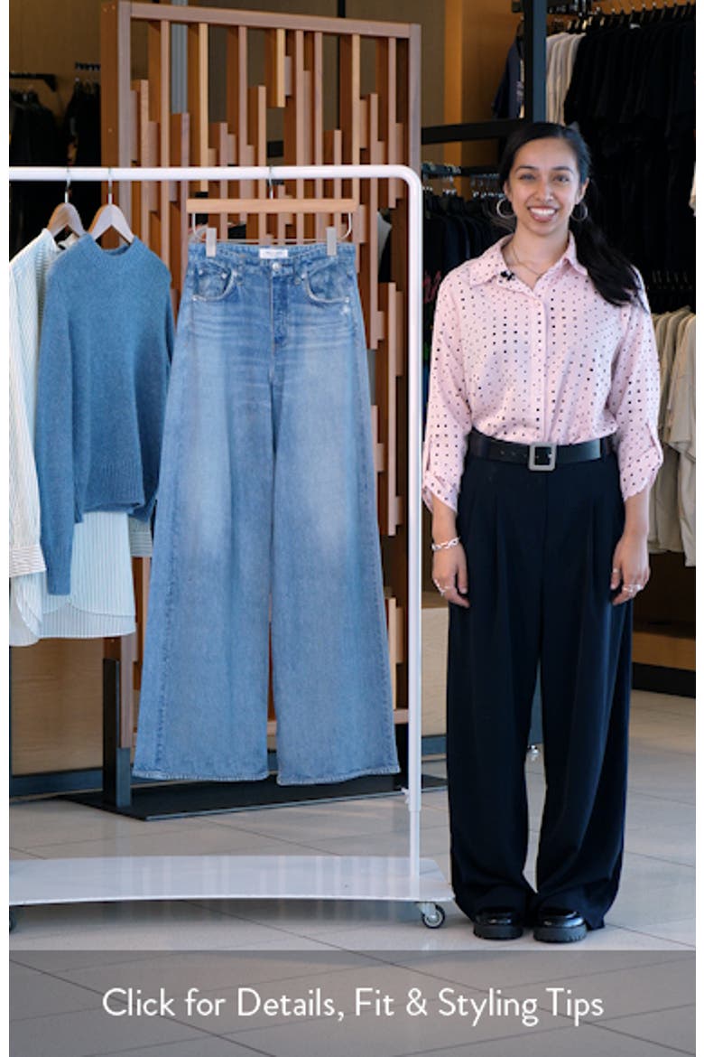 rb Miramar Sofie High Waist Wide Leg Cotton Terry Sweatpant Jeans video