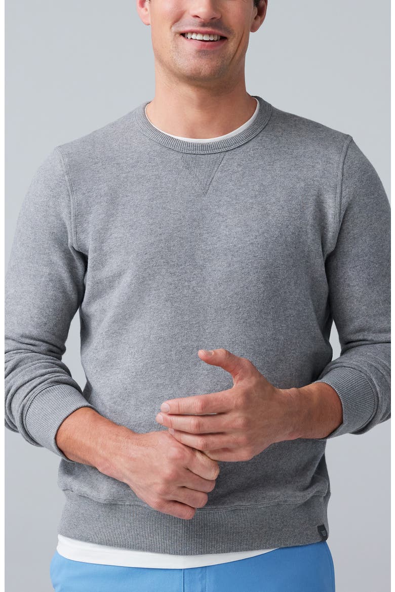 Ace Cotton Blend French Terry Crewneck Sweatshirt, Main, color, GREY HEATHER