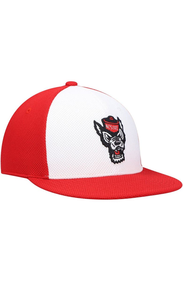 adidas Men's adidas White NC State Wolfpack On-Field Baseball Fitted Hat, Alternate, color, White