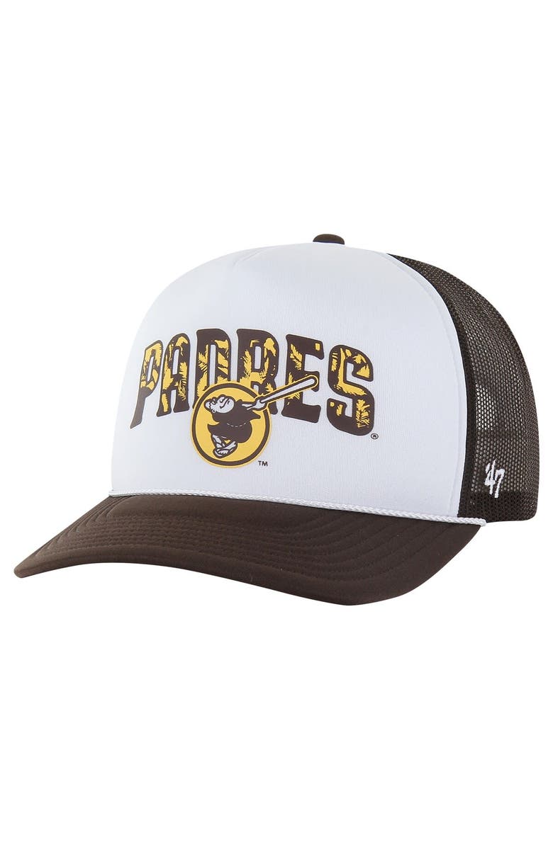 '47 Men's '47 Brown San Diego Padres Retro Region Foam Trucker Adjustable Hat, Main, color, Brown