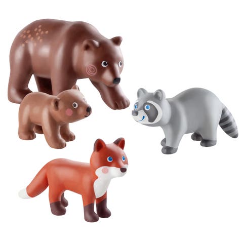 Little Friends Forest Animals Multi-Pack Playset with 4 Chunky Plastic Toy Figures for Ages 3+