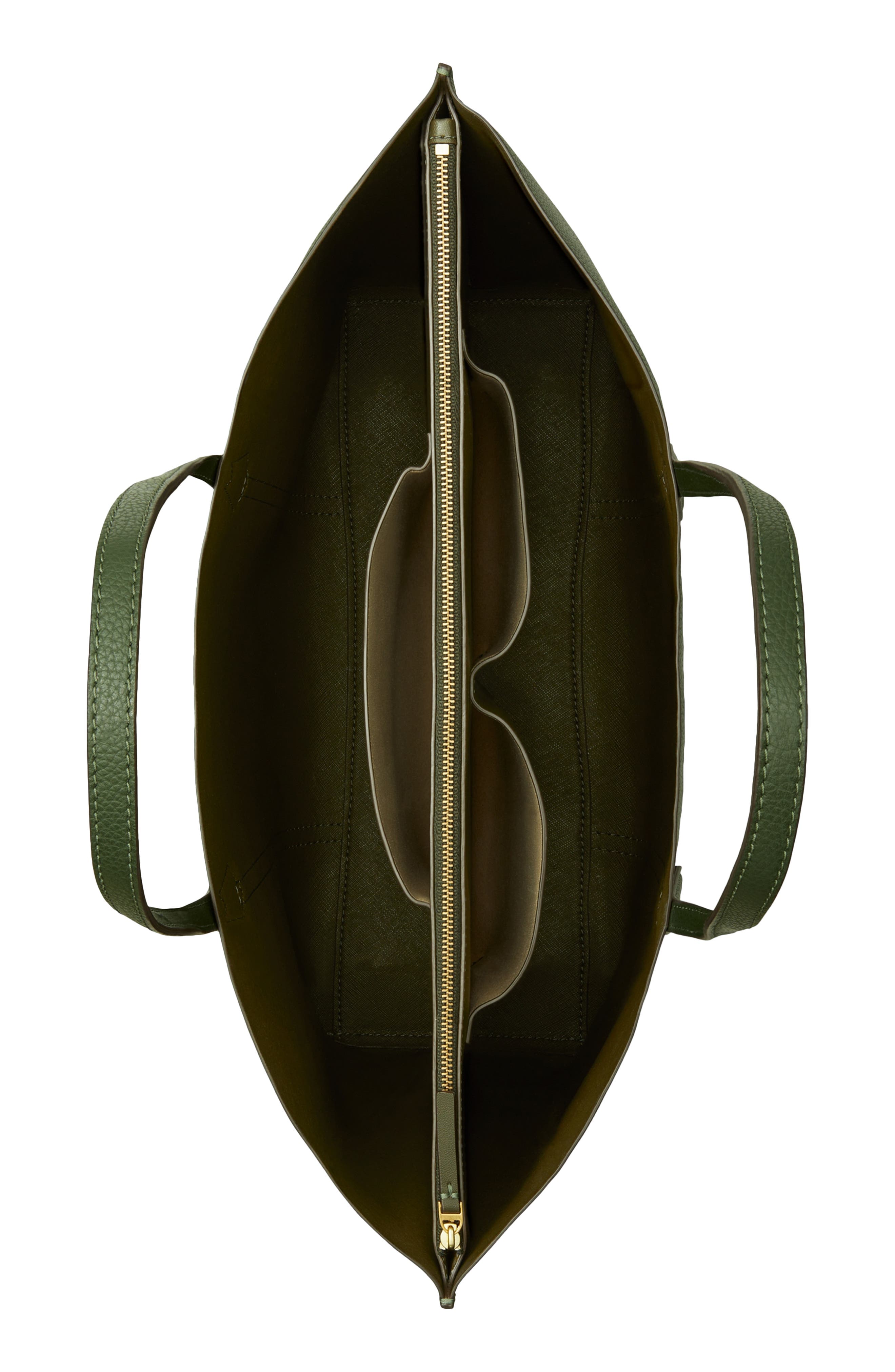 Tory Burch Perry Triple Compartment Leather Tote, Alternate, color, 