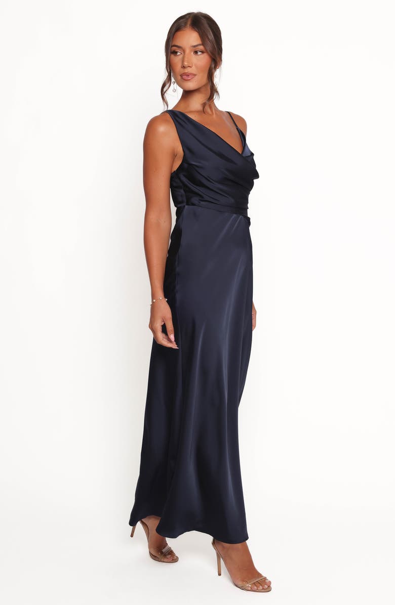 Petal & Pup Anela Asymmetric Midi Dress, Alternate, color, Navy