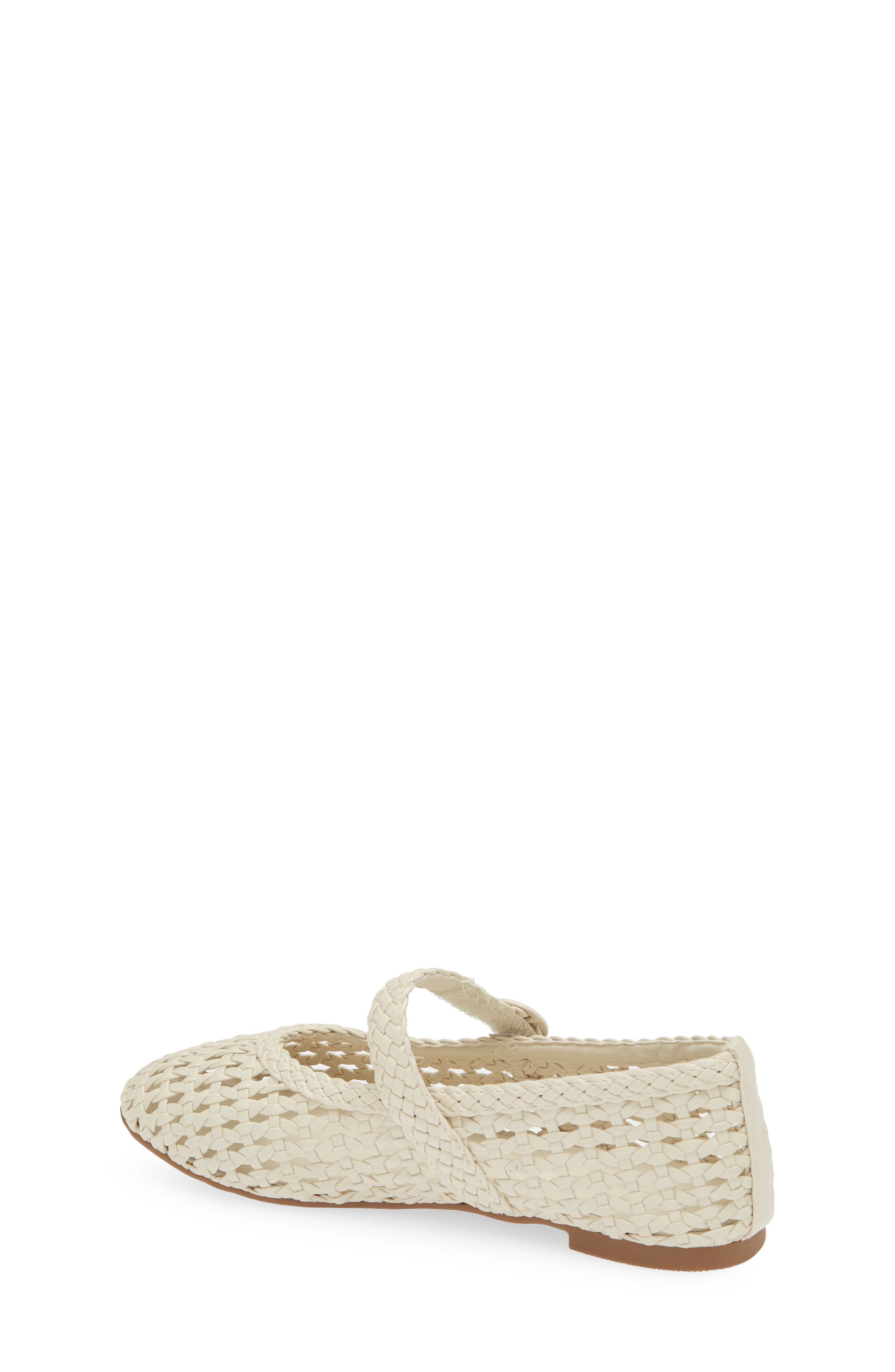 Nordstrom Kids' Addyson Woven Flat, Alternate, color, Ivory