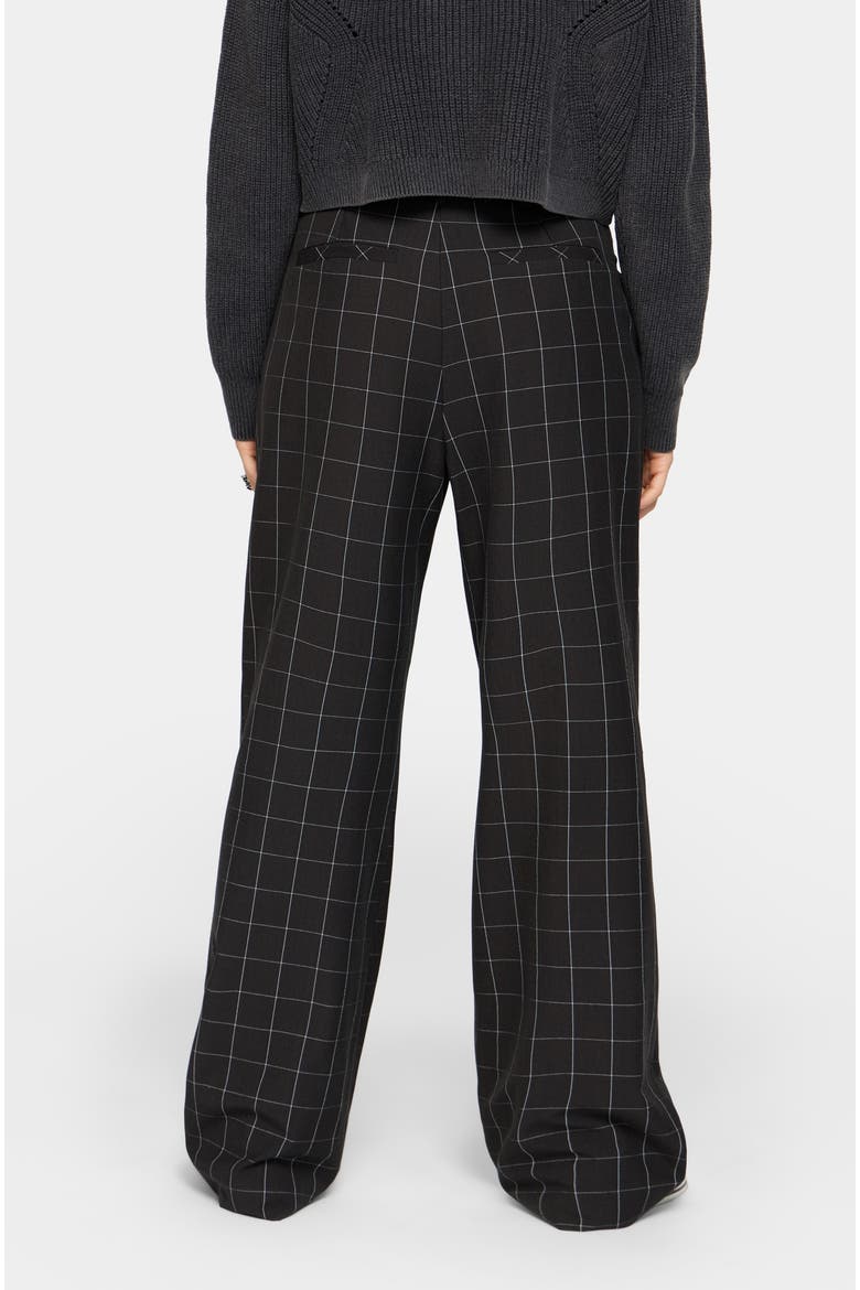Brandi Check D-ring Straight Leg Trouser, Alternate, color, Charcoal