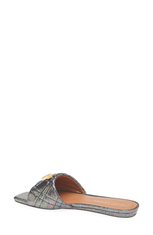 Kurt Geiger London Brixton Metallic Leather Slide Sandal In Metallic