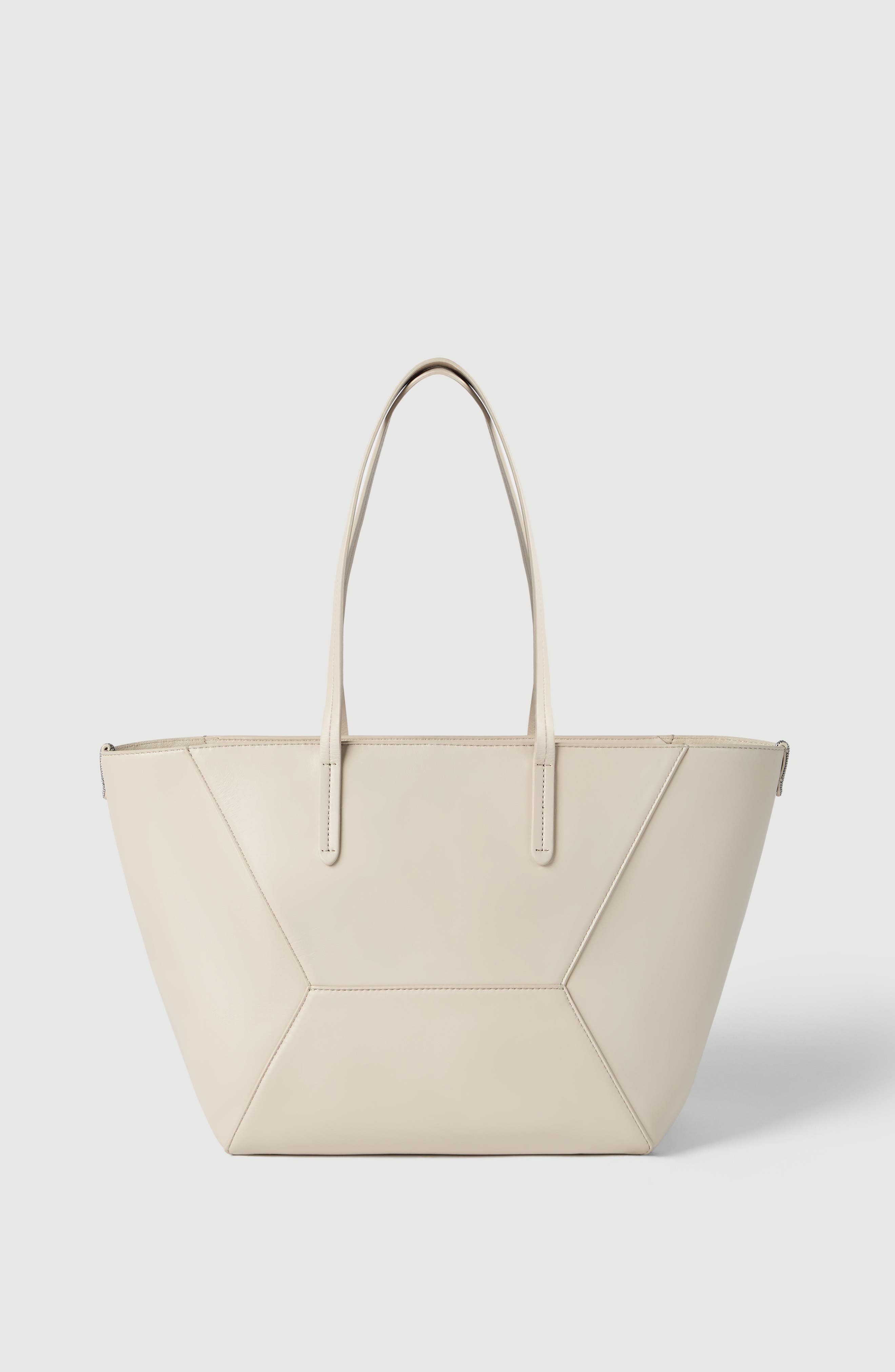 BC Duo small bag in calfskin with monili, Alternate, color, Ivory