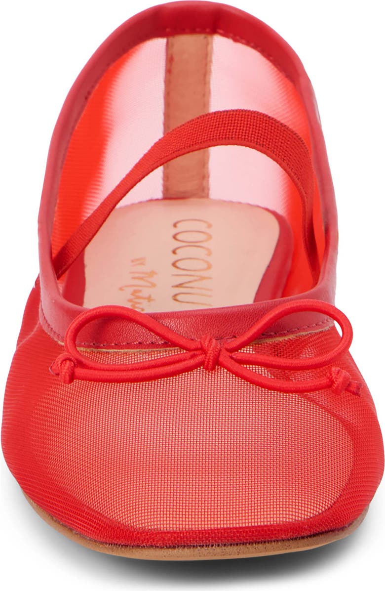 Coconuts by Matisse Bronx Mesh Ballerina Flat, Alternate, color, Cherry Red