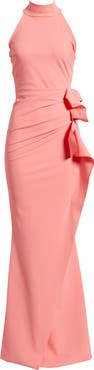 Chiara Boni La Petite Robe Gudrum High Neck Trumpet Gown