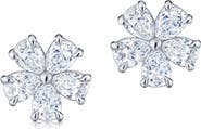 Kwiat Floral Cluster Diamond Stud Earrings