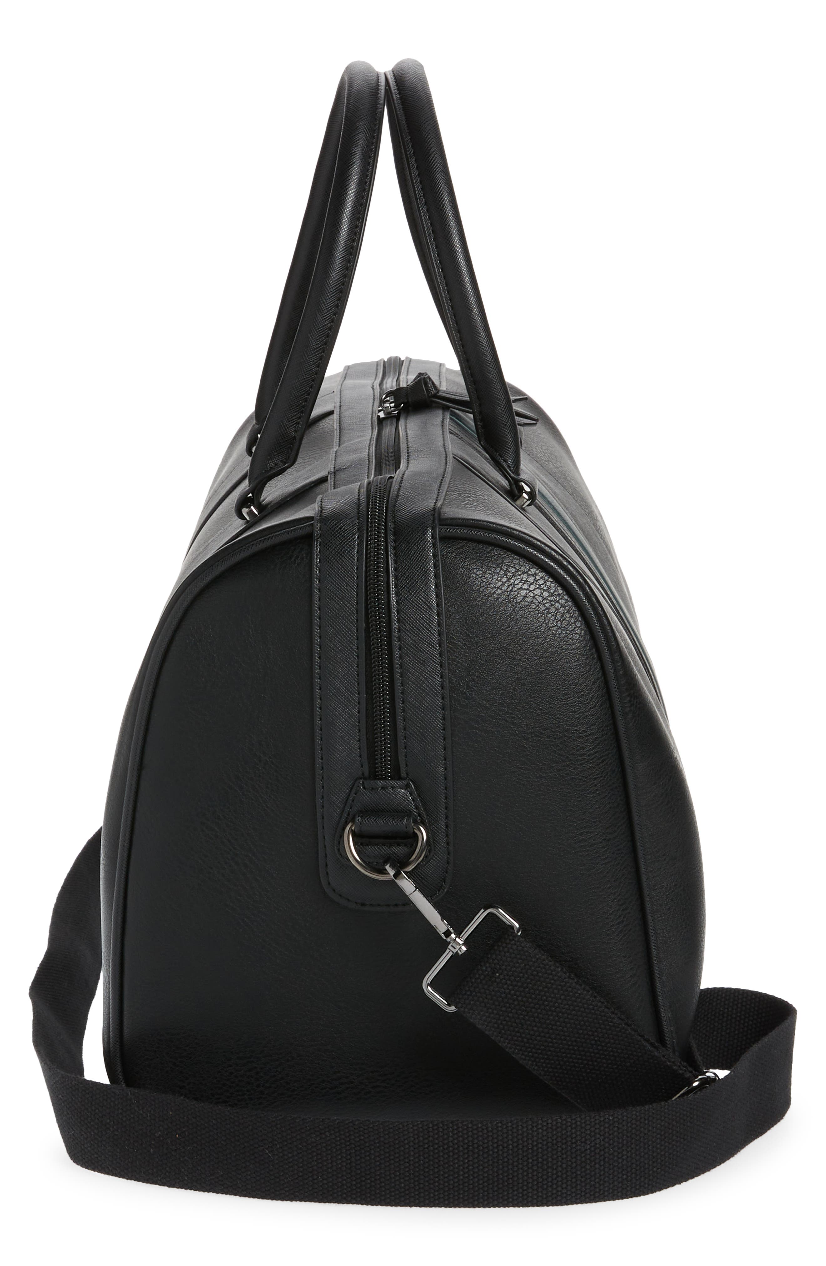 Ted Baker London Everyday Stripe Faux Leather Holdall Bag, Alternate, color, 