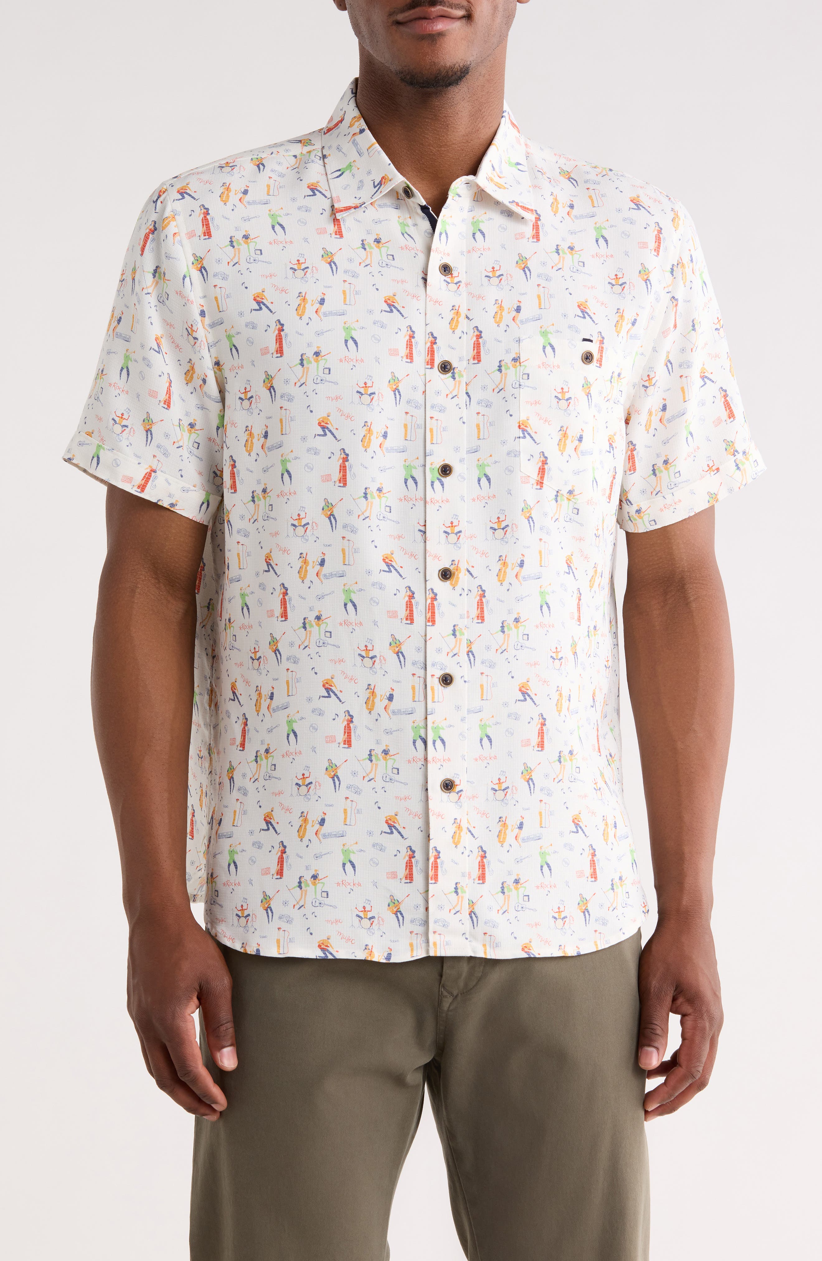 Happy Hour Modal Textured Button Shirt