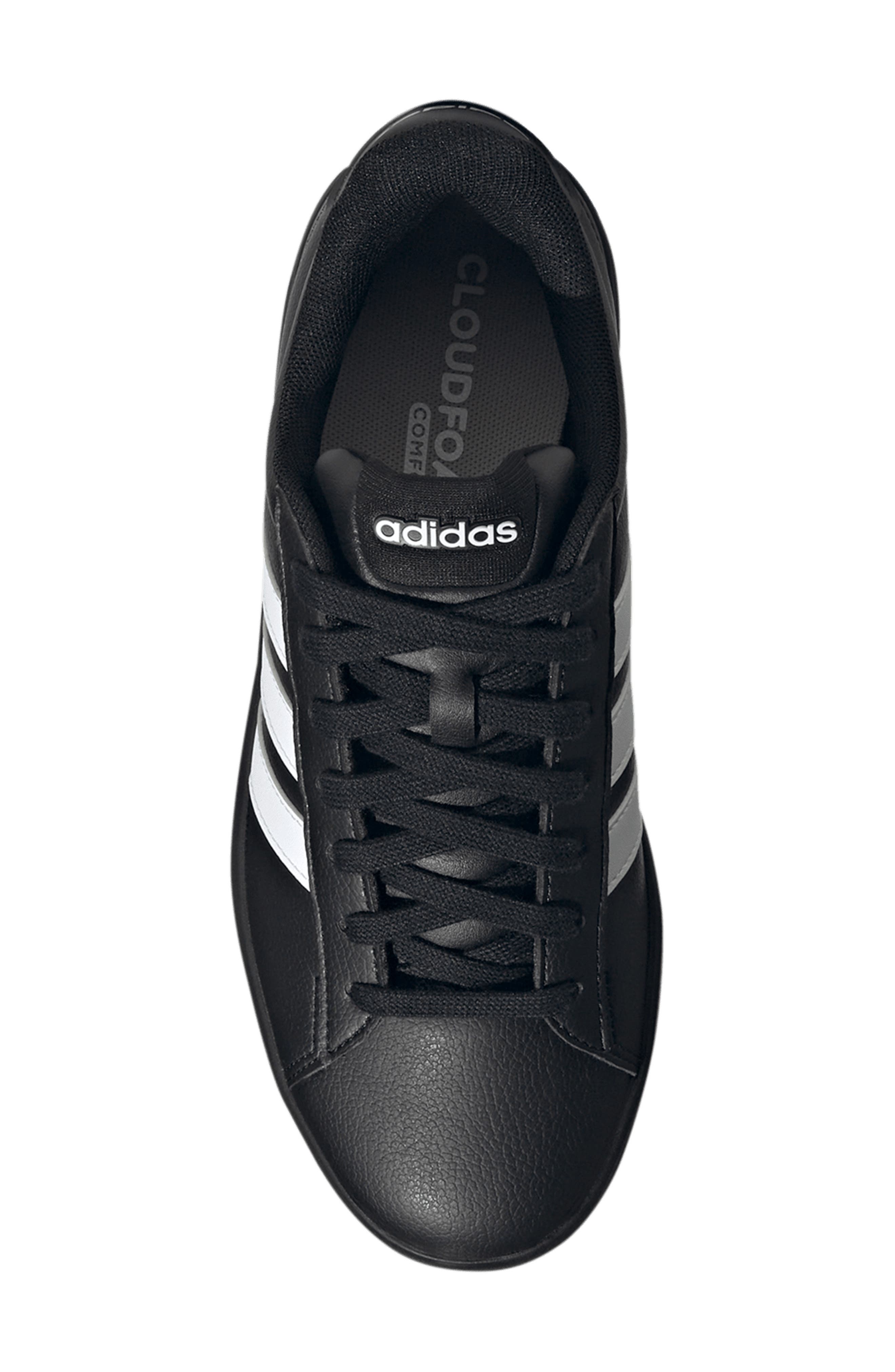 adidas Grand Court 3.0 Sneaker, Alternate, color, Core Black/ White/ White