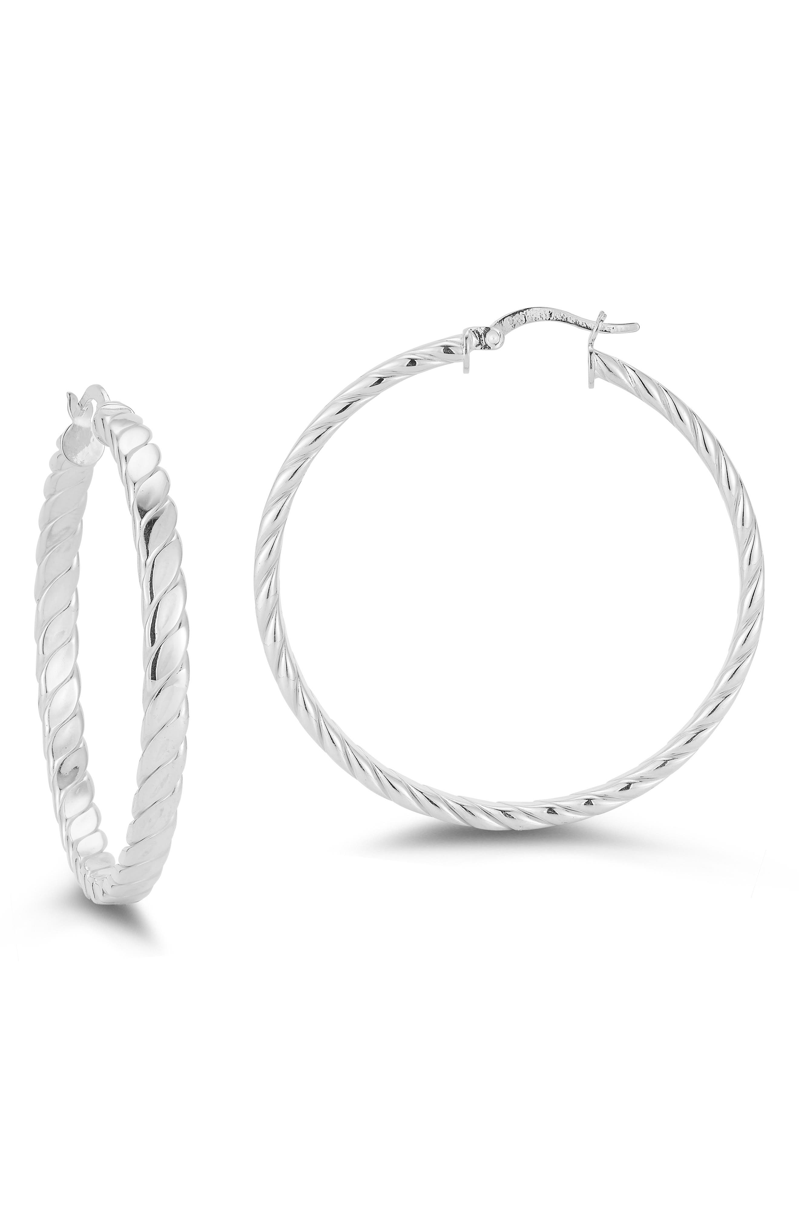 CHLOE AND MADISON Twisted Large Hoop Earrings